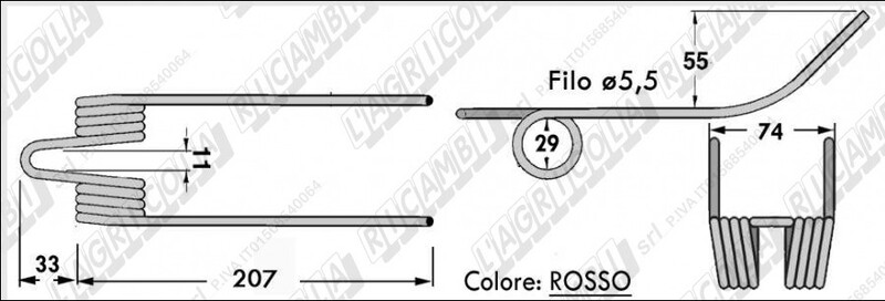 COLLECTOR TOOTH FERABOLI TYPE 1828060 - L'AGRICOLA RICAMBI - 59554-A - Image 2