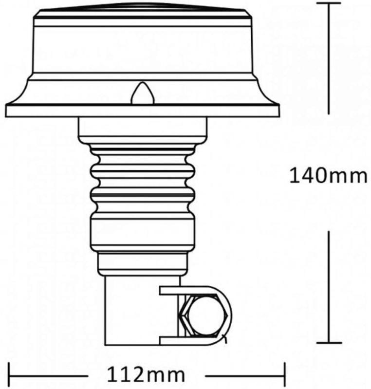 GIROFARO A LED PER ASTA - AMA RICAMBI - 63122 - immagine 2