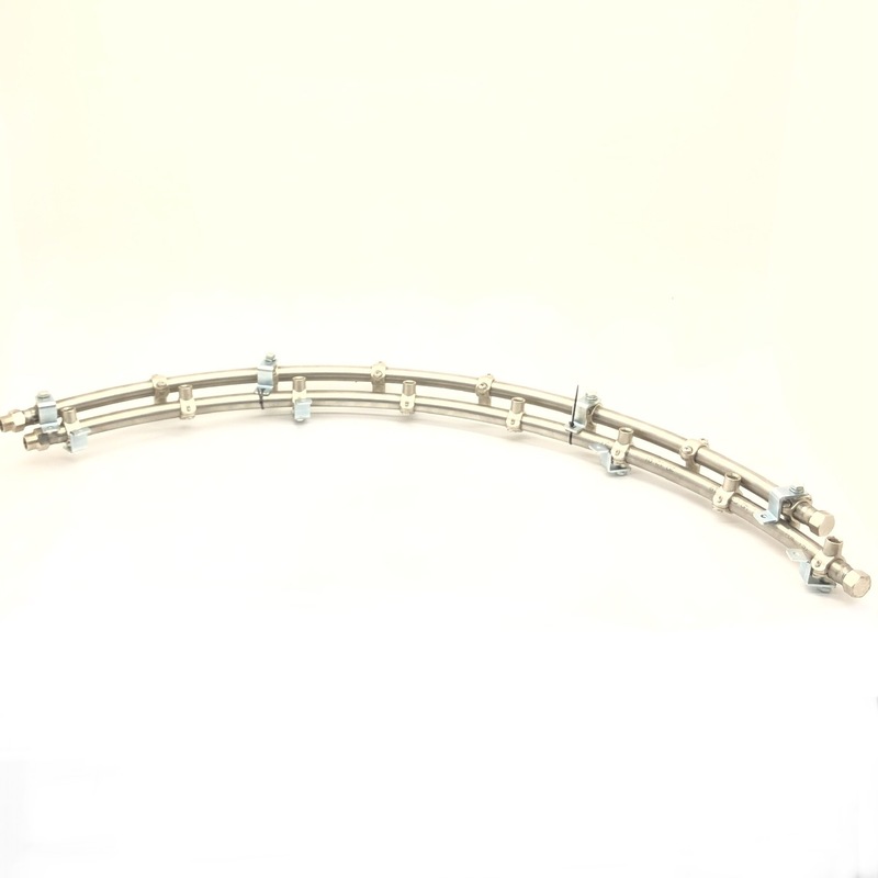 COPPIA COLLETTORI INOX DIAMETRO 21 mm. A 8 ATTACCHI x 1/4" - CERMAG - 27396