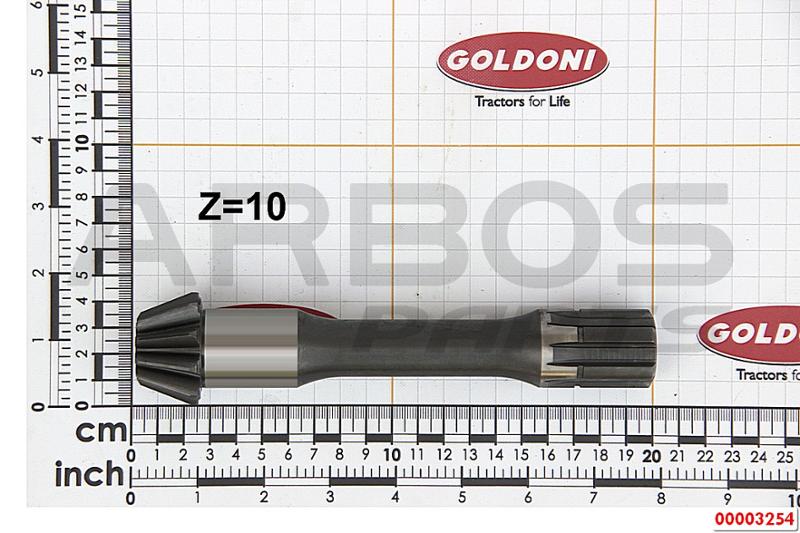 PINION CUTTER 22 22M WITH 10 TEETH LENGTH 195 mm. - GOLDONI - 00003254