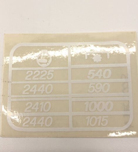 DECALCOMANIA GIRI PRESA DI FORZA - AFTERMARKET - DEC0005