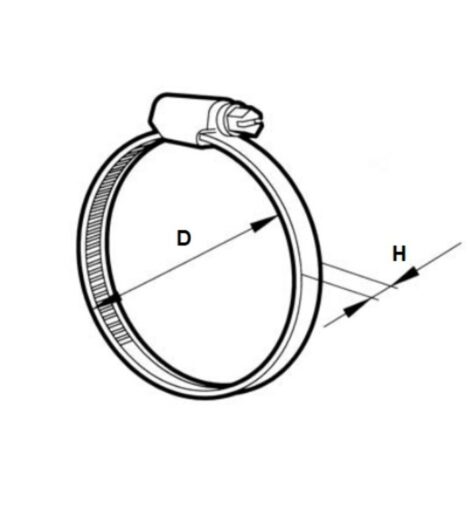 STEEL HOSE CLAMP D.8-12 H = 9 - CERMAG - 25274