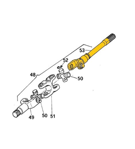 FRONT AXLE AXLE FORK RH BRIDGE SIDE L = 295 Z = 17 - AFTERMARKET - 9960220