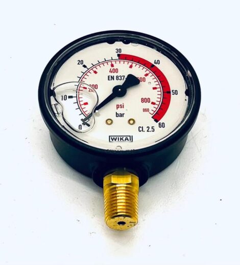 MANOMETRO 60 BAR DIAMETRO 63 mm. ATTACCO 1/4" - CERMAG - 25234