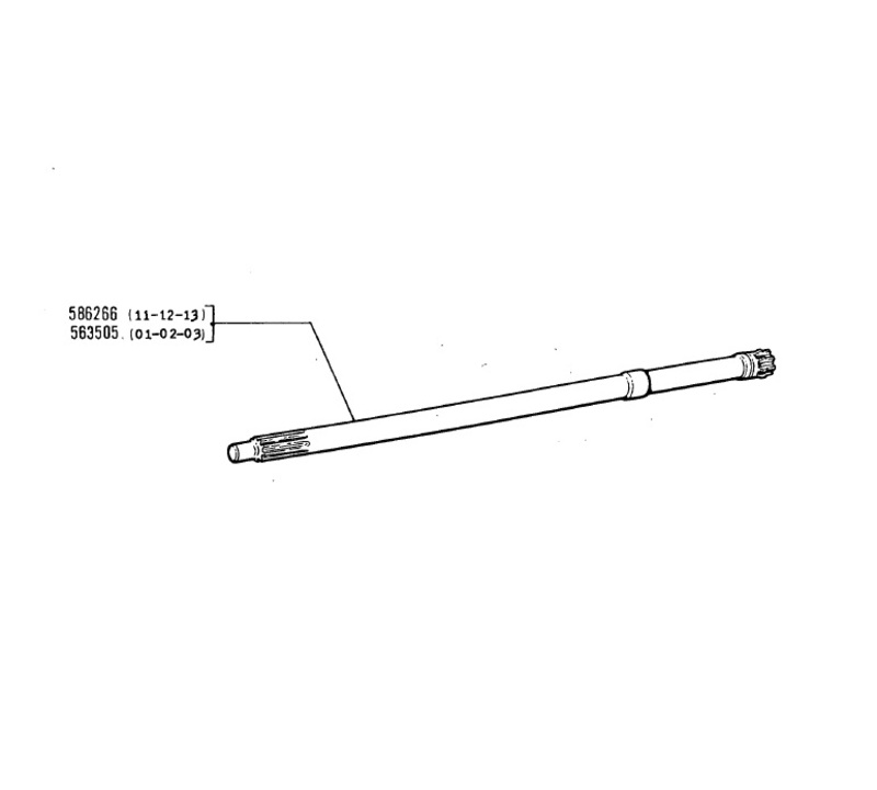 ALBERO PRESA DI FORZA L=774,5 mm - AFTERMARKET - 586266