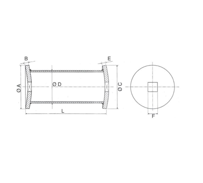 DISTANZIALE FRANGIZOLLE QUADRO 26 L=174 mm - AMA RICAMBI - CP1885