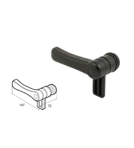 LEFT HANDLE WITH GLASS CLOSURE - CERMAG - 62078