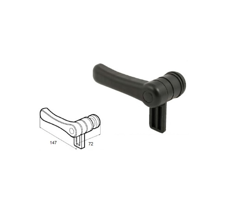 LEFT HANDLE WITH GLASS CLOSURE - CERMAG - 62078