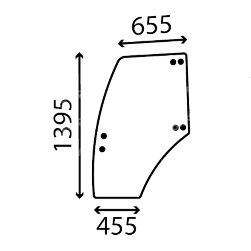 LEFT DOOR GLASS - LANDINI - 3658738M1