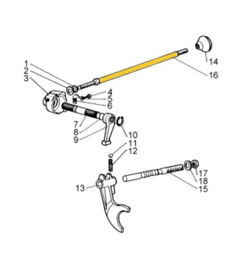 GEAR CONTROL LEVER - GOLDONI - 00002242