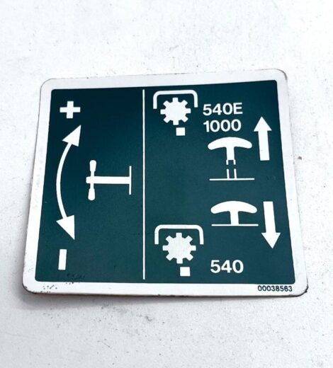 DECAL FOR POWER TAKE-OFF SPEED DIAGRAM AND LIFTER DESCENT - GOLDONI - 00038563
