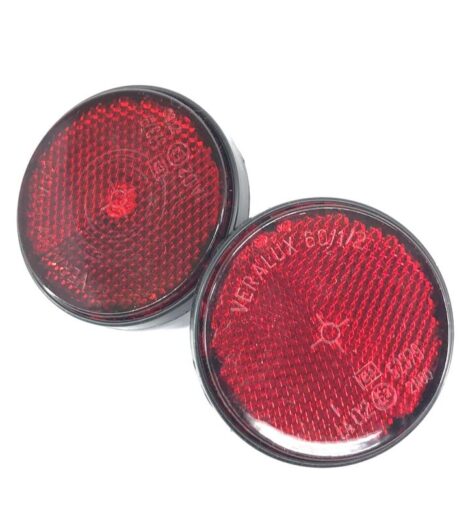 CATADIOTTRO ROSSO ROTONDO DIAMETRO 60 mm. - AMA RICAMBI - 00408