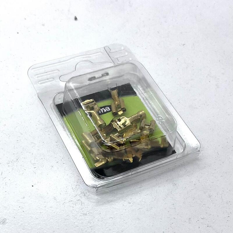 STANDARD FEMALE FASTON PIN WITH RETAINING TOOTH - 10 PIECES PACK - AMA RICAMBI - 02582C