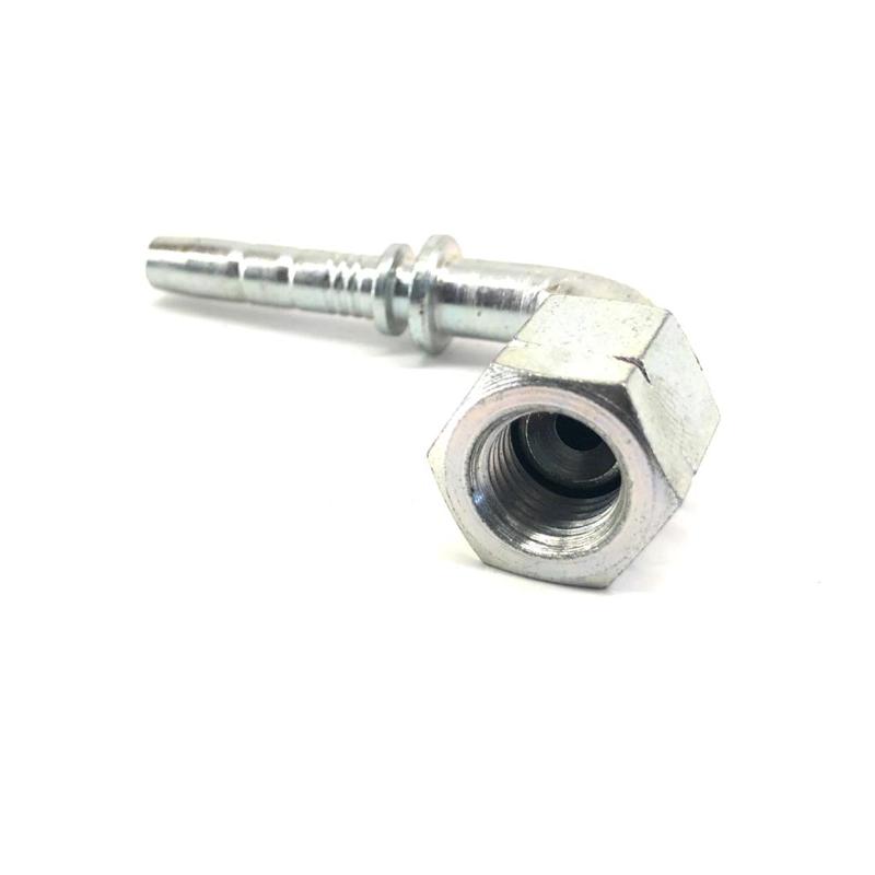 RACCORDO CURVO FILETTO JIC 7/16" PER TUBO DIAMETRO 1/4" = 6,4 mm. - CERMAG - 81951