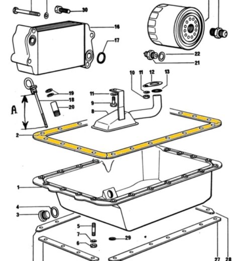 OIL PAN GASKET 3 CYLINDER ENGINE - AFTERMARKET - 0.070.1551.0