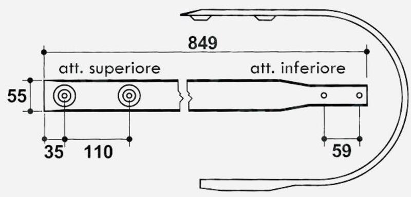 FASCIA RACCOGLITORE TIPO KRONE - L'AGRICOLA RICAMBI - 59404