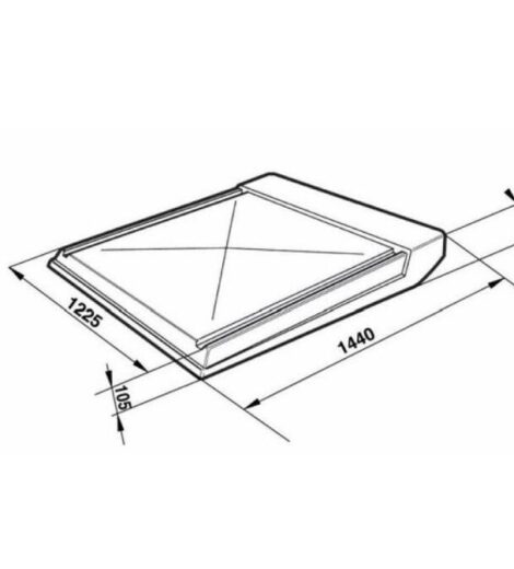 TETTO PARAPIOGGIA 1225x1440 mm - AMA RICAMBI - 89268