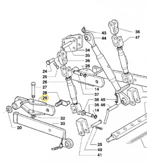 LOWER LIFT ARM ATTACHMENT PLATE - ANTONIO CARRARO - 35015020