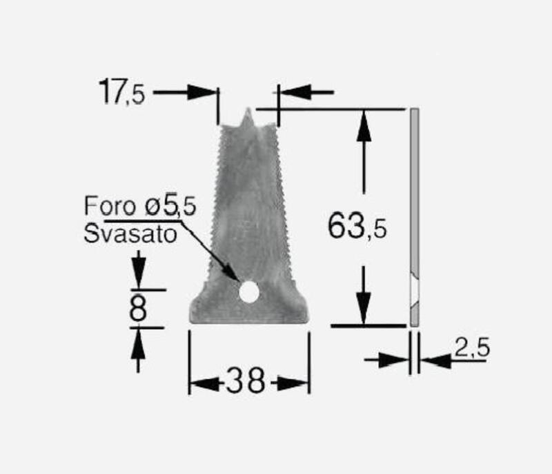 PLATE FOR THICK TOOTH BCS 622 - AMA RICAMBI - 01528