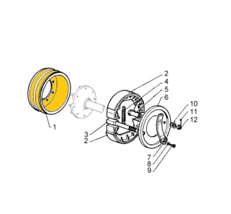 MERZHCHARE Perno della fascia del freno a tamburo da 10,2 cm con cavo da 165,1 cm per Go Kart Foro da 2,5 cm e 1/4 di pollice per Mini Bike 12cc 196cc