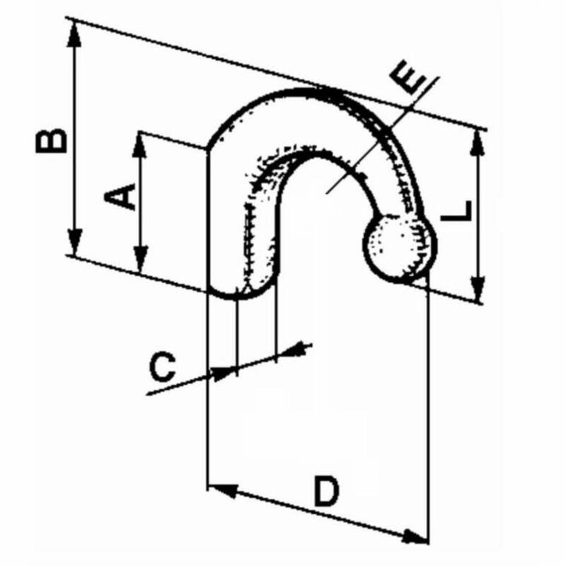 GANCIO TENDIFUNE LEGGERO 40x55 mm. - AMA RICAMBI - 00622 - immagine 2