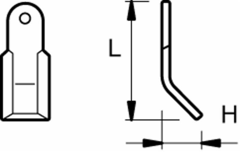 COLTELLO Y PIATTO 60X8 FORO DIAMETRO 25,5 mm. - AMA RICAMBI - 84411