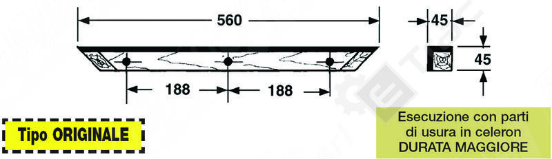 PATTINO PISTONE LUNGHEZZA 560 mm. NEW HOLLAND - SGORBATI - L'AGRICOLA RICAMBI - 58201-A - immagine 3