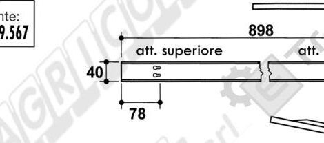 FASCIA RACCOGLITORE ROTOPRESSA TIPO GALLIGNANI - FORT - LAVERDA - WOLAGRI - L'AGRICOLA RICAMBI - 59412