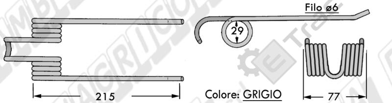 COLLECTOR TOOTH GALLIGNANI TYPE 8876415 - L'AGRICOLA RICAMBI - 59521 - Image 2