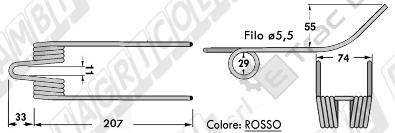 COLLECTOR TOOTH FERABOLI TYPE 1828060 - L'AGRICOLA RICAMBI - 59554-A - Image 3