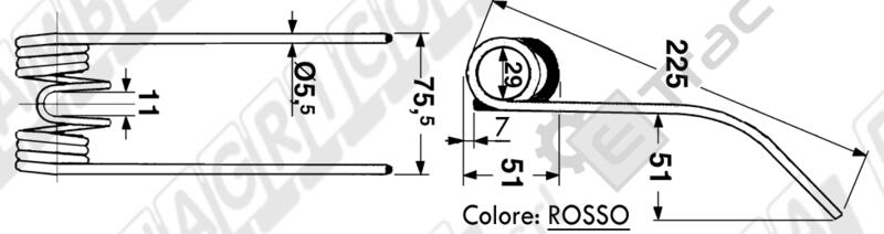 COLLECTOR TOOTH TYPE FERABOLI 1800002 - L'AGRICOLA RICAMBI - 59554-C - Image 3
