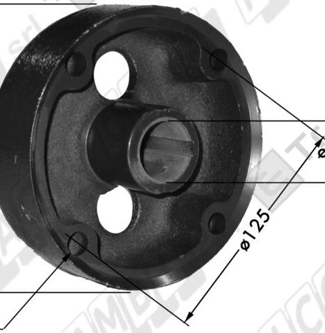 MOZZO RUOTA LIBERA TIPO GALLIGNANI 5000 5100 5190 7000 7190 - L'AGRICOLA RICAMBI - 64216-A