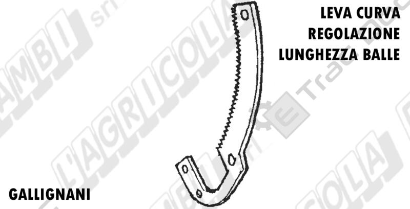 LEVA CURVA REGOLAZIONE LUNGHEZZA BALLA - L'AGRICOLA RICAMBI - 64383 - immagine 2