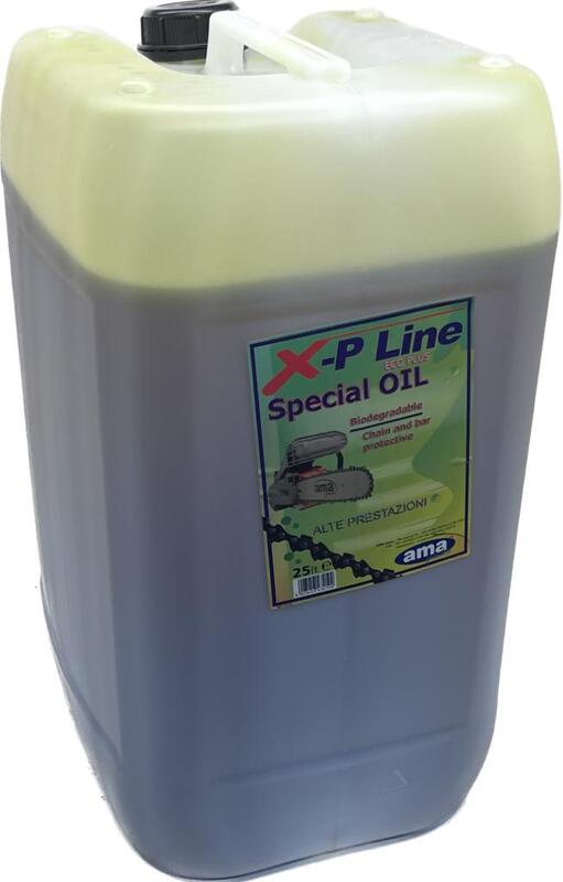 OLIO PROTETTIVO CATENA MOTOSEGA XP-LINE ECO-PLUS VEGETALE BIODEGRADABILE DA 25 LITRI - AMA RICAMBI - 75538