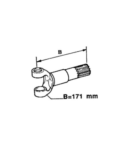 FORCELLA SEMIASSE ANTERIORE CORTA LATO RUOTA L=171 mm - CNH Originale - 9963990