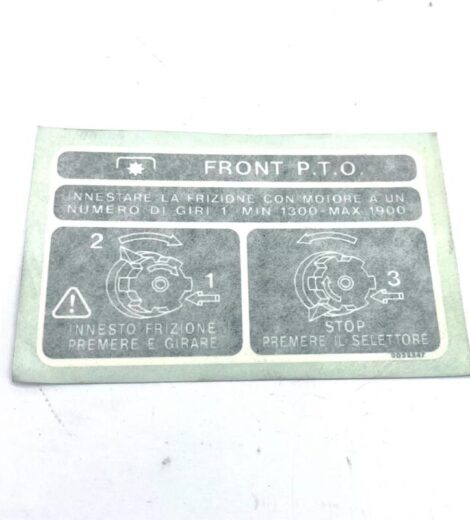 DECALCOMANIA PULSANTE INNESTO FRIZIONE PRESA DI FORZA ANTERIORE - GOLDONI - 00032247