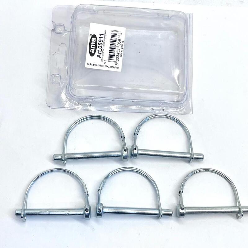 COPPIGLIA SPINOTTO PER MOTOZAPPA DIAMETRO 8x80 mm. IN CONFEZIONE DA 5 PEZZI - AMA RICAMBI - 05911