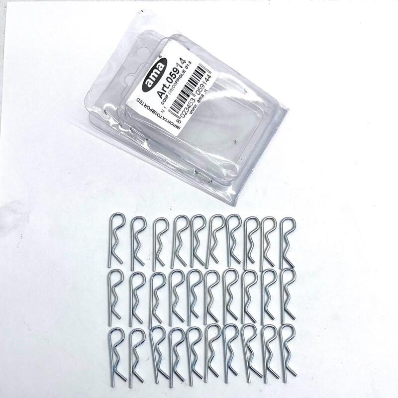 COPPIGLIA A MOLLA DIAMETRO 1,8 mm. IN CONFEZIONE DA 30 PEZZI - AMA RICAMBI - 05914