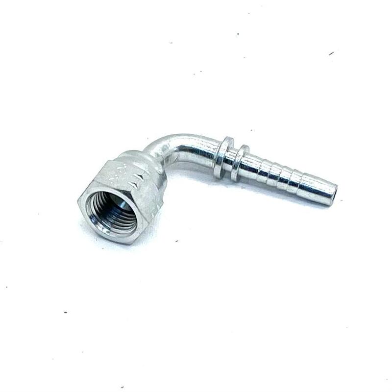 RACCORDO CURVO FILETTO JIC 9/16" PER TUBO DIAMETRO 1/4" = 6,4 mm. - CERMAG - 80211