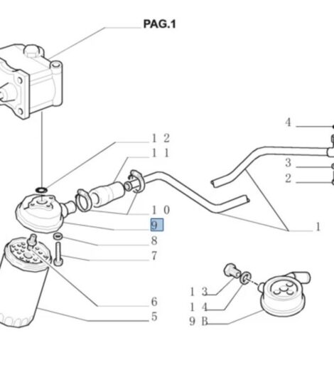 SUPPORTO FILTRO OLIO IDRAULICO - CNH Originale - 47123298