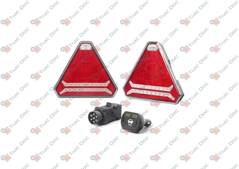 WIRELESS LED TRAILER LIGHT KIT 12/24V. WITH BATTERIES 18 HOUR AUTONOMY - AMA RICAMBI - 77001 - Image 2