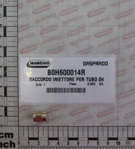 RACCORDO INIETTORE PER TUBO DIAMETRO 4 mm. - FERABOLI - B0H600014R