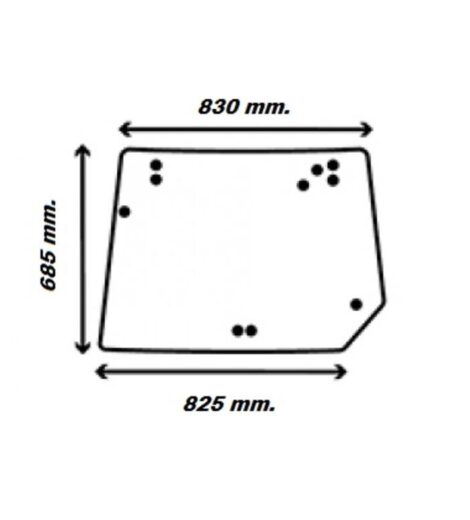 VETRO LUNOTTO POSTERIORE CABINA - LANDINI - 3679459M1