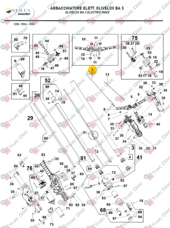 CARBON ROD WITH THREADED CLAMP M10x1.25 OLIVELOX - PATERLINI - 722.143 - Image 4