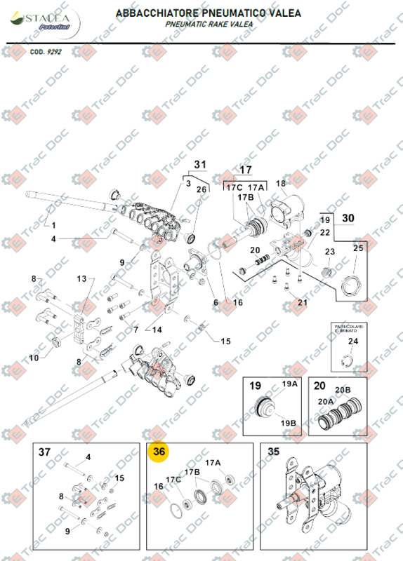KIT GUARNIZIONI ABBACCHIATORE PNEUMATICO MONZA - IMOLA - VALEA - PATERLINI - 770.144 - immagine 3