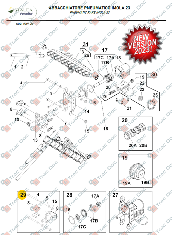 KIT 2 VITI + 2 MAGLIE ABBACCHIATORE VALEA - IMOLA NEW - PATERLINI - 770.146V - immagine 2