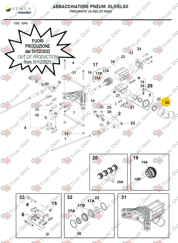 TESTINA CURVA PER ASTA FILETTATURA MASCHIO - FEMMINA - PATERLINI - 8110 - immagine 2