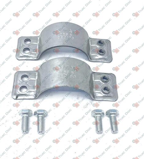 PAIR OF HALF CLAMPS FOR FIAT TYPE SILENCER 5116800 - AMA RICAMBI - 03387