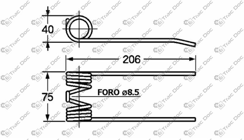 DENTE RACCOGLITORE TIPO CLAAS MARKANT - AMA RICAMBI - 07167