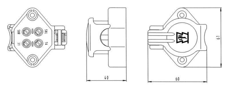 PRESA 4 POLI 6-24V - AMA RICAMBI - 84428 - immagine 5